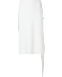 Lanvin Hanging Stripe Midi Skirt