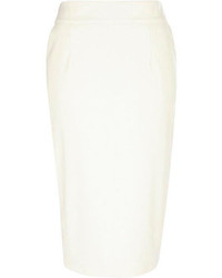 River Island White Leather Look Pencil Skirt