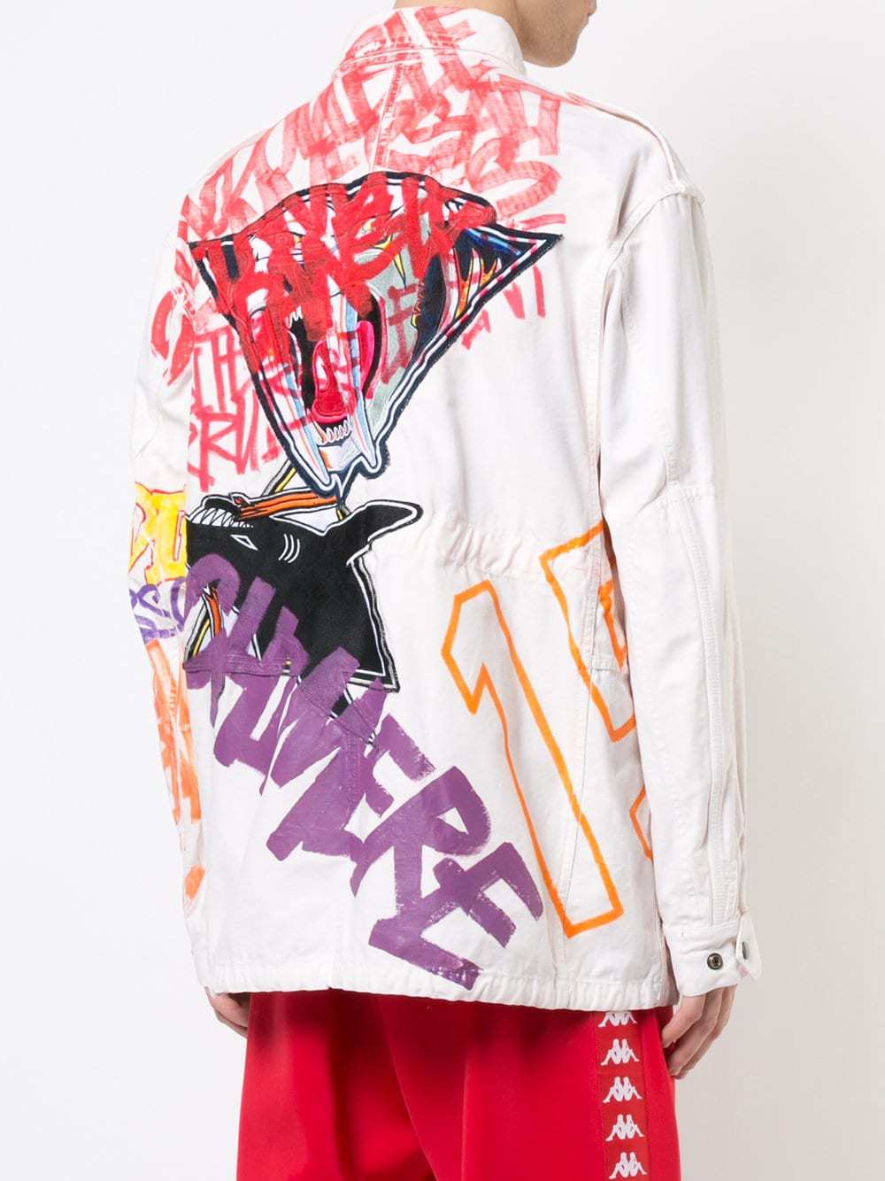 Faith Connexion Graffiti Print Military Jacket, $1,227 | farfetch.com ...