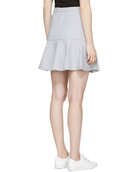 MCQ Alexander Ueen Grey Peplum Miniskirt