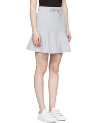 MCQ Alexander Ueen Grey Peplum Miniskirt