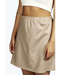 Boohoo Lacie Wet Look A Line Mini Skirt