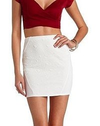 Charlotte Russe Geo Quilted Bodycon Mini Skirt