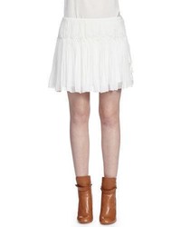 Chloé Chloe Tassel Detailed Gathered Mini Skirt