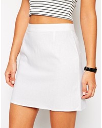 Asos Collection A Line Linen Mini Skirt