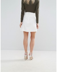 Asos Petite Petite Corset Mini Skirt With Ring Detail