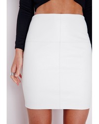Missguided Pu Mini Skirt White