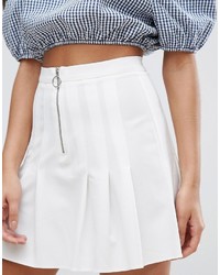 Asos Tennis Mini Skirt With Circle Zip Detail