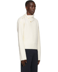 Dion Lee Off White Snap Button Turtleneck