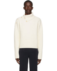 Dion Lee Off White Snap Button Turtleneck