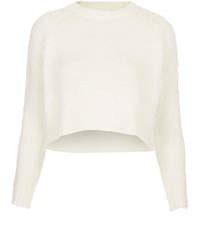 Topshop Petite Knitted Fluffy Crew Jumper