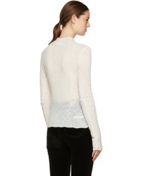 Carven Off White Mohair Pullover
