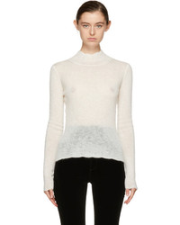 Carven Off White Mohair Pullover