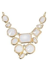 Bijou International Corporation Assorted Stone Plate Necklace White