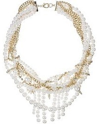 Sam Edelman Faux Pearl And Chain Statet Necklace 16