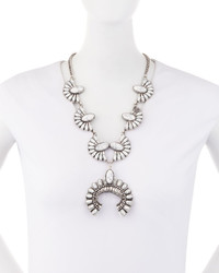 Lydell NYC Howlite Squash Blossom Statet Necklace