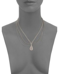 Chan Luu Layered Chain White Agate Necklace