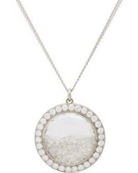 Renee Lewis Diamond Platinum White Gold Shake Pendant Necklace