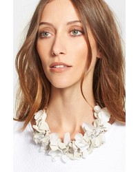 Fabiana Filippi Suede Flower Collar Necklace