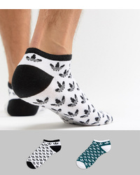 adidas Originals 2 Pack Trefoil Logo Trainer Socks In Multi D98997, $12 |  Asos | Lookastic