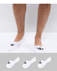 adidas Originals 3 Pack No Show Socks In White Cv5941