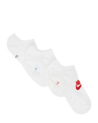 Nike Three Pack White Essential Everyday No Show Socks