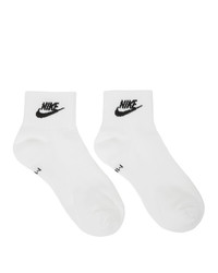 Nike Three Pack White Everyday Essential Ankle Socks