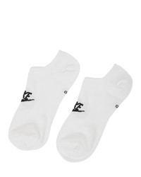 Nike Three Pack White Everyday Essential No Show Socks