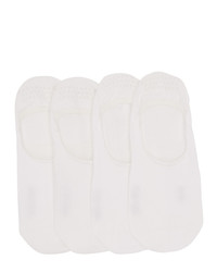 BOSS Two Pack White Invisible Grip Socks