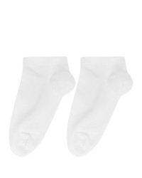 Wolford White Cotton Sneaker Socks