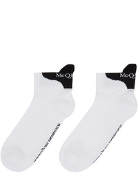 Alexander McQueen White Logo Short Socks