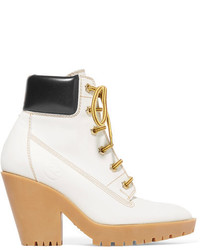 White Nubuck Ankle Boots