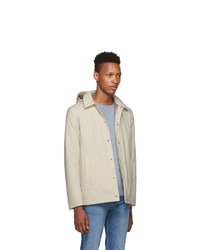 Herno White Packable Coaches Jacket