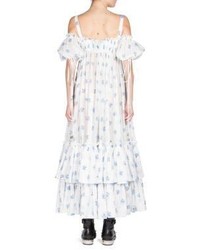 Alexander McQueen Cold Shoulder Cotton Dress