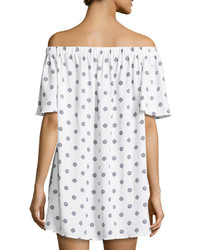 The Fifth Label The Seeker Off The Shoulder Dress White Pattern