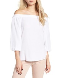 Soprano Bubble Sleeve Off The Shoulder Top