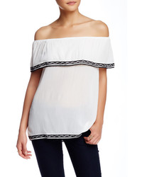 Do Be Ladder Embroidered Off The Shoulder Blouse