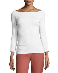 Theory Ennalyn B Smocked Off The Shoulder Top White