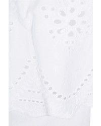 Draper James Off The Shoulder Broderie Anglaise Cotton Top White