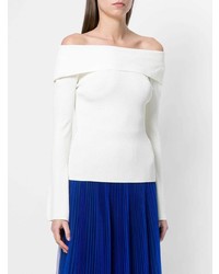P.A.R.O.S.H. Off The Shoulder Ribbed Sweater