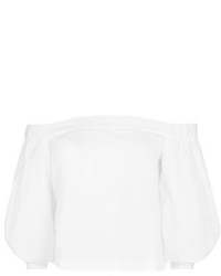 Topshop Puff Sleeve Off The Shoulder Top
