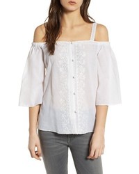 Bailey 44 Rose Water Off The Shoulder Cotton Top