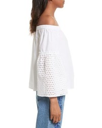 Rebecca Minkoff Stephanie Off The Shoulder Cotton Blouse