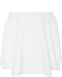 Tibi White Off The Shoulder Top