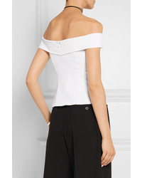 Opening Ceremony William Off The Shoulder Stretch Tech Jersey Top White