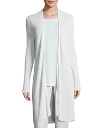 Eileen Fisher Long Ribbed Cardigan Buttercream Plus Size