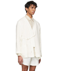 COMMAS Off White Linen Robe Cardigan