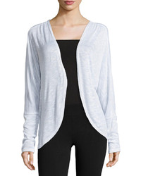 Electric Yoga Open Front Cocoon Cardigan White