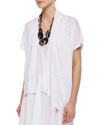 Eileen Fisher Short Sleeve Organic Linen Cardigan