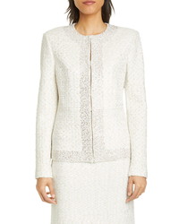 St. John Evening Structured Caged Inlay Knit Jacket
